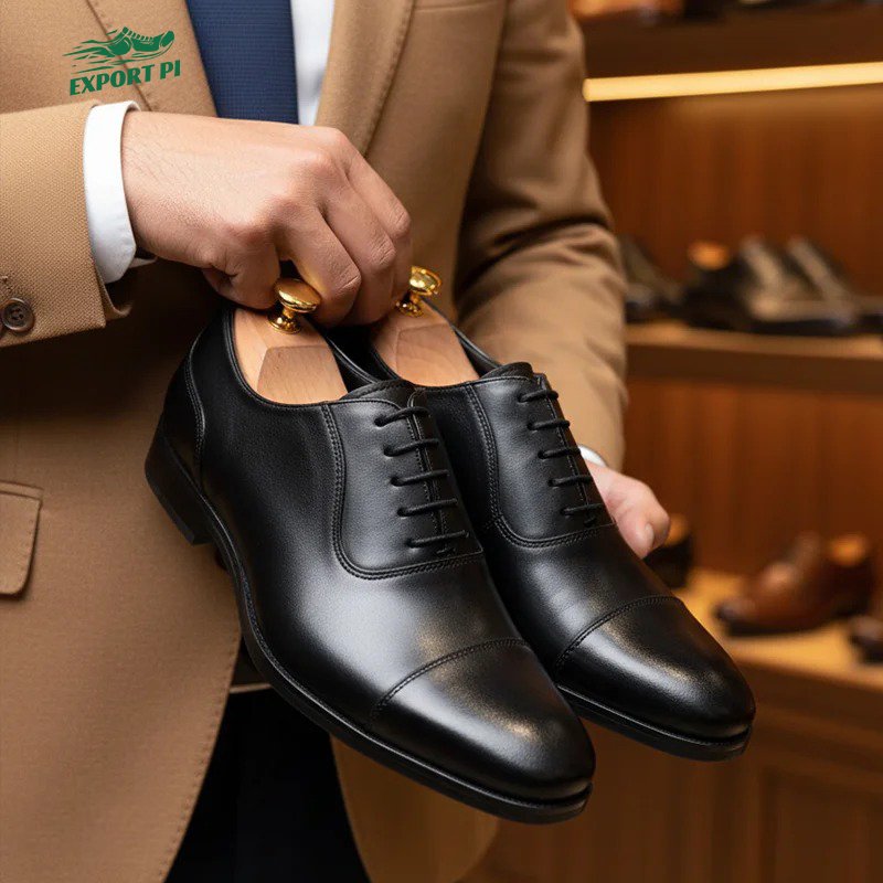 Cap-Toe Oxford Shoe Black - Image 6