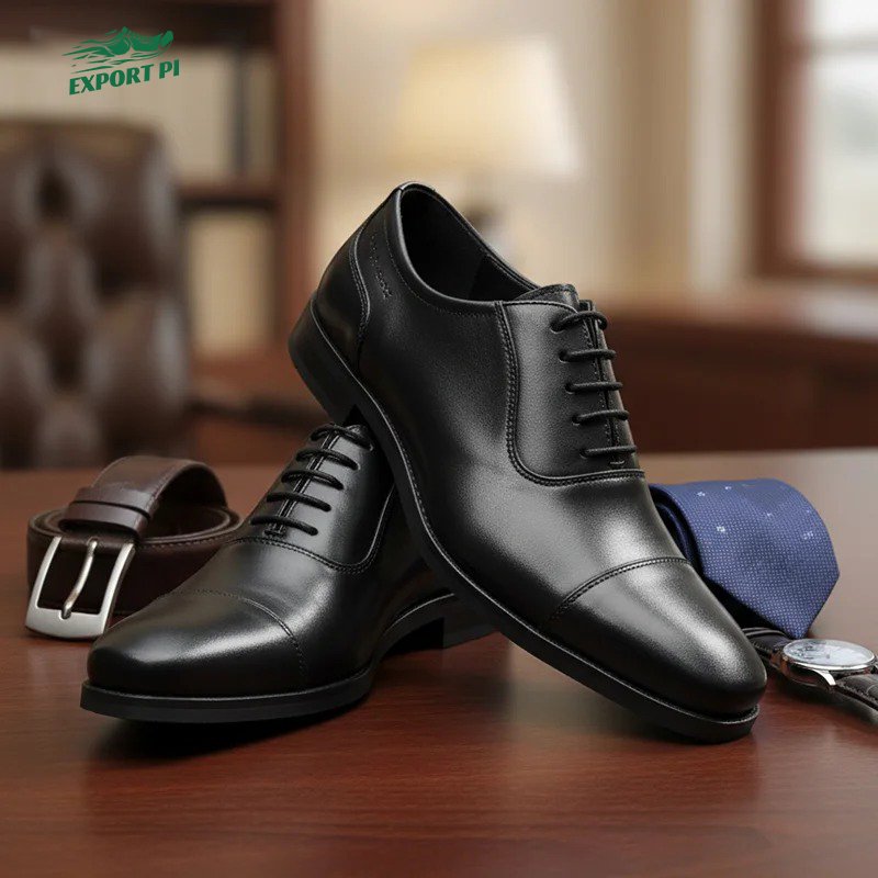Cap-Toe Oxford Shoe Black - Image 4