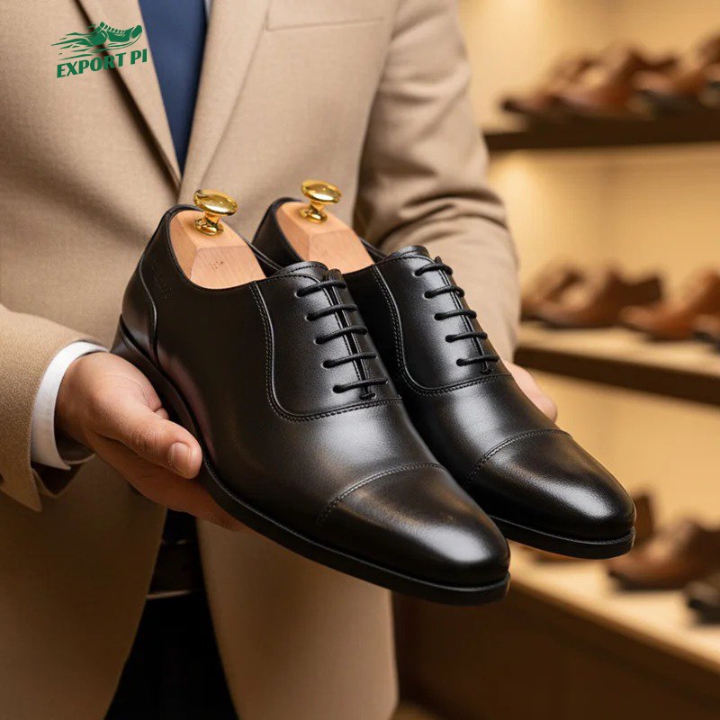 Cap-Toe Oxford Shoe Black - Image 3