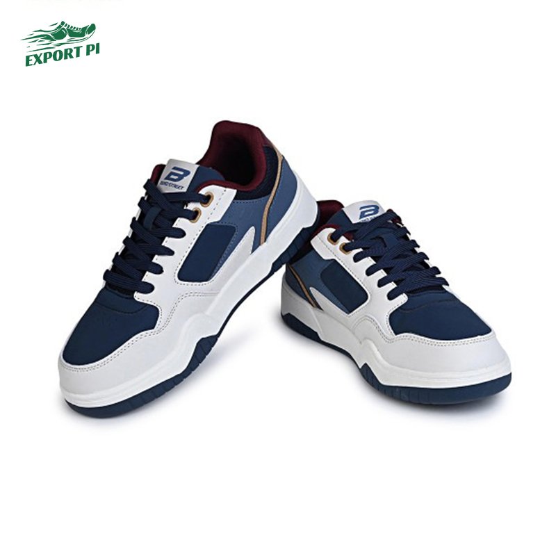 Bond Street Hustle Men's Blue & Brown Casual Sneakers - Image 2