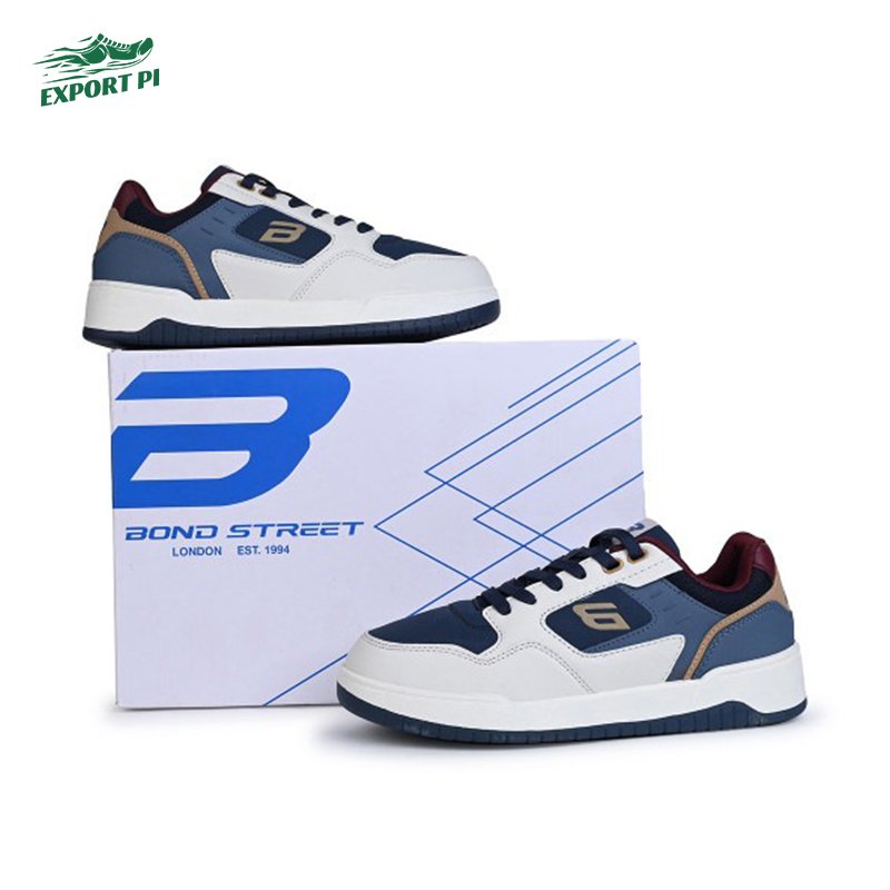 Bond Street Hustle Men's Blue & Brown Casual Sneakers