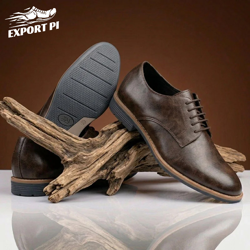 AM Leather Shoes Navy Chocolate