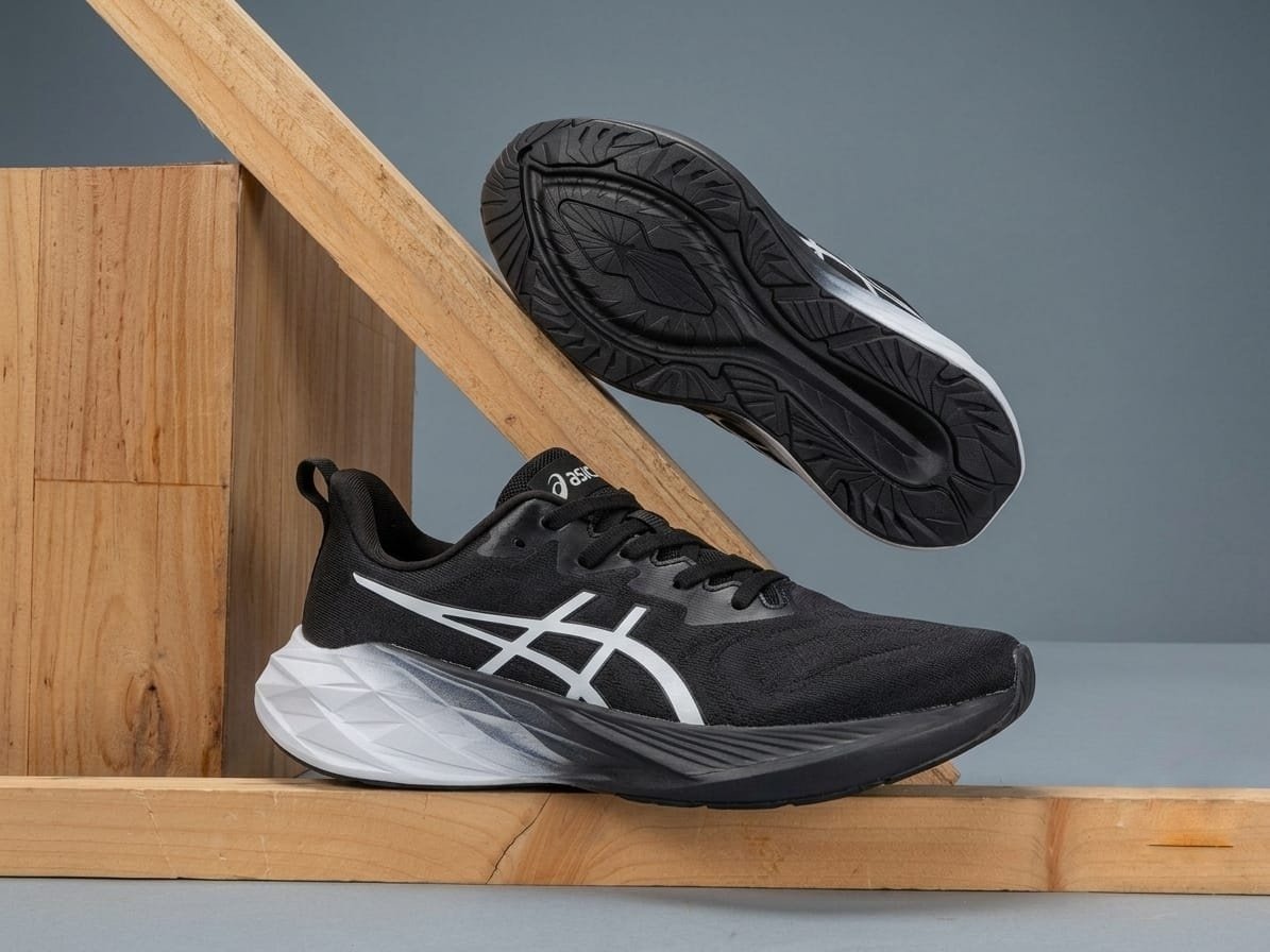Asics Black & White Running Shoes